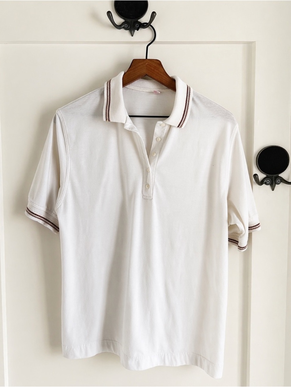 Vintage Made in USA White Polo Shirt – Contrast Trim